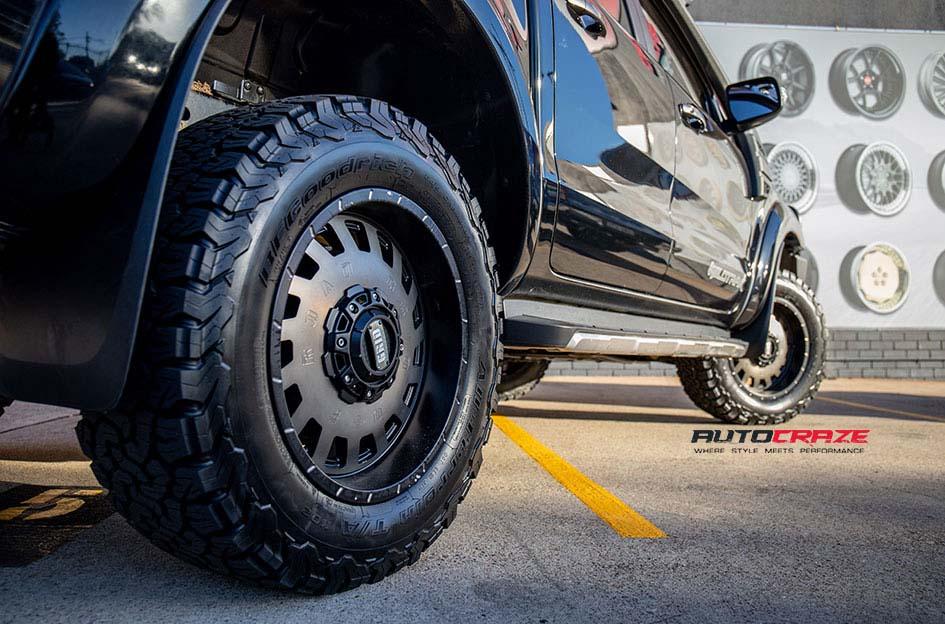 FORD RANGER GD03 MATTE BLACK MACHINED FACE WITH DARK MATTE TINT